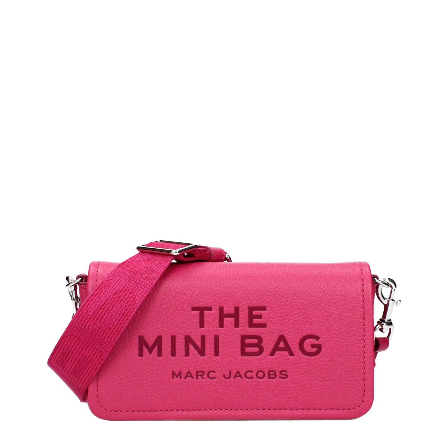 Marc Jacobs Crossbody Bags Women Leather Fuchsia/Raspberry