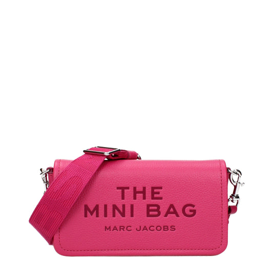 Marc Jacobs Crossbody Bags Women Leather Fuchsia/Raspberry