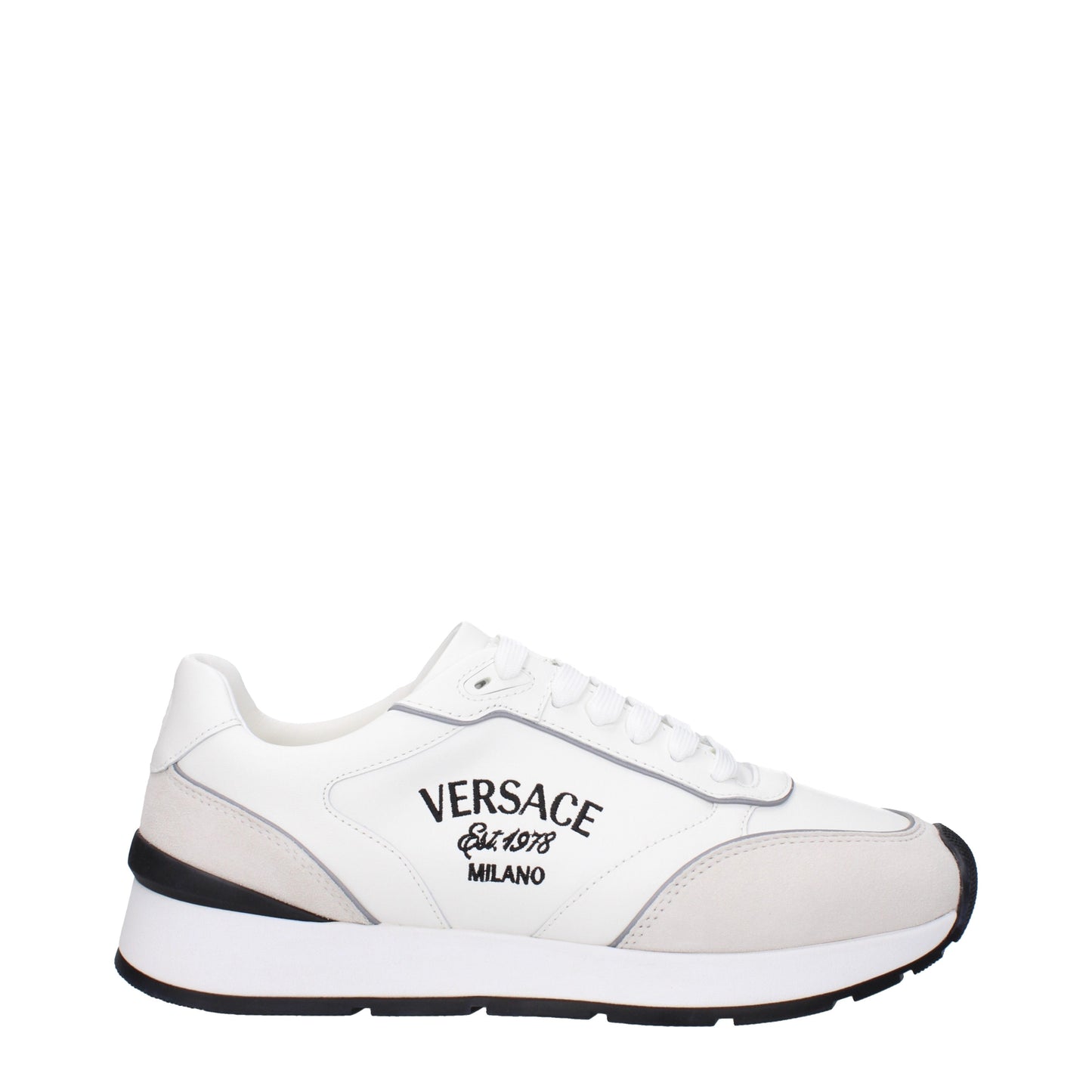 Versace Men's Sneakers in Leather White