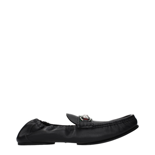 Gucci Loafers Men Leather Black