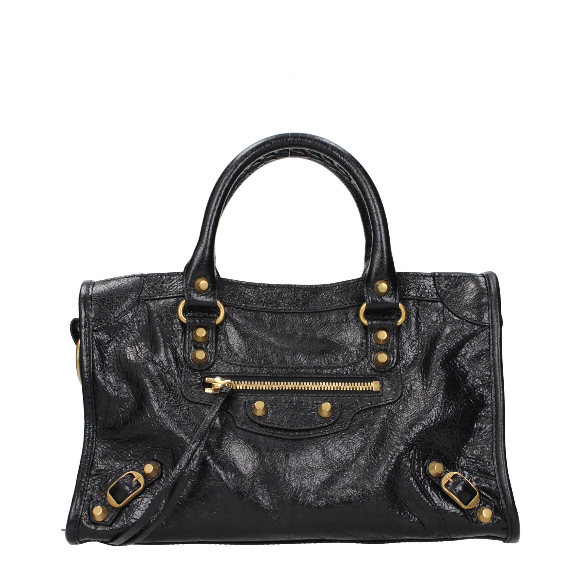 Balenciaga Handbags Women Leather Black