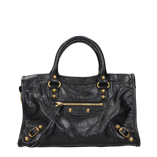 Balenciaga Handbags Women Leather Black