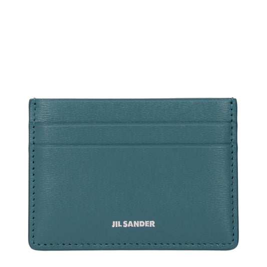 Jil Sander Document Holders Women Leather Green/Lagoon