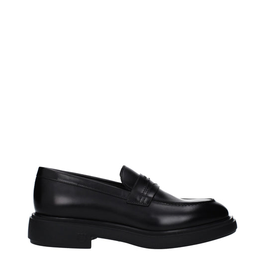 Ferragamo Loafers Men Leather Black