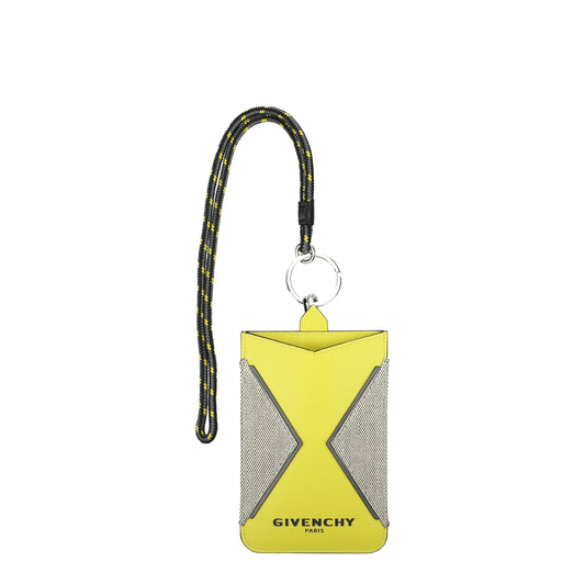 Givenchy Smartphone holders Men Cotton Gray/Yellow