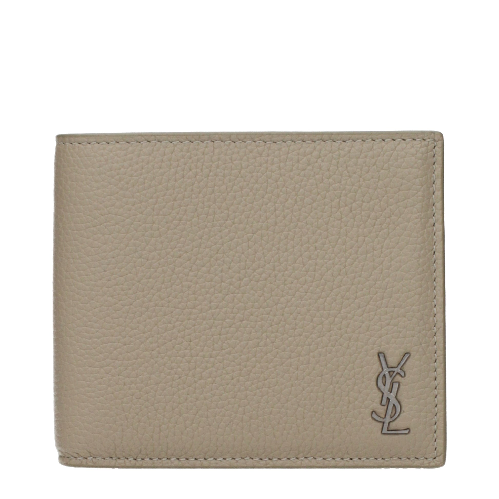 Saint Laurent Wallets Men Leather Beige