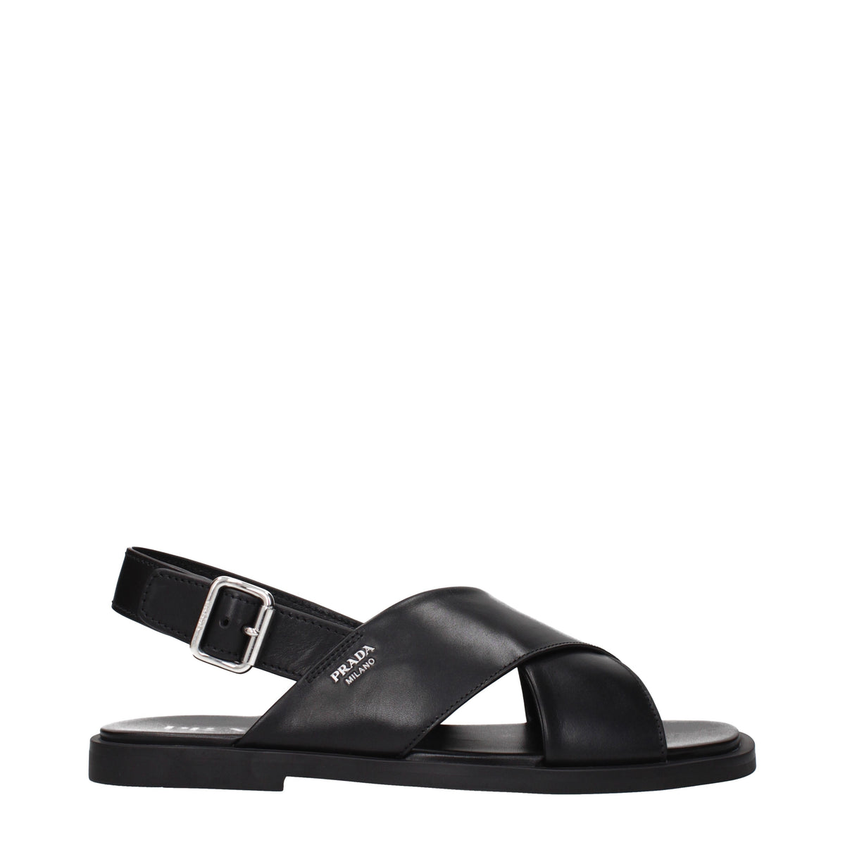 Prada Sandals Men Leather Black