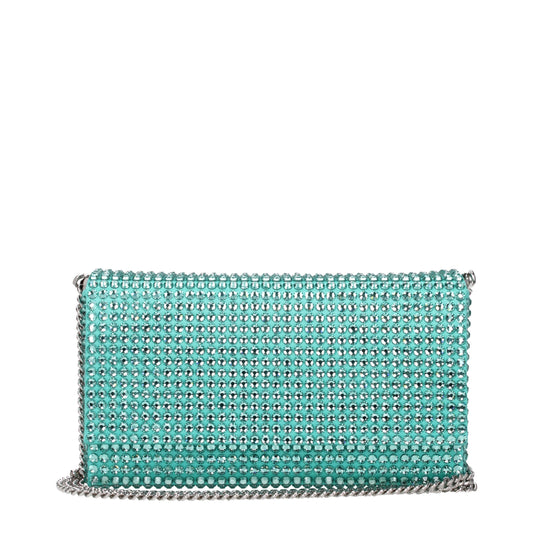 Amina Muaddi Clutches Women Satin Green