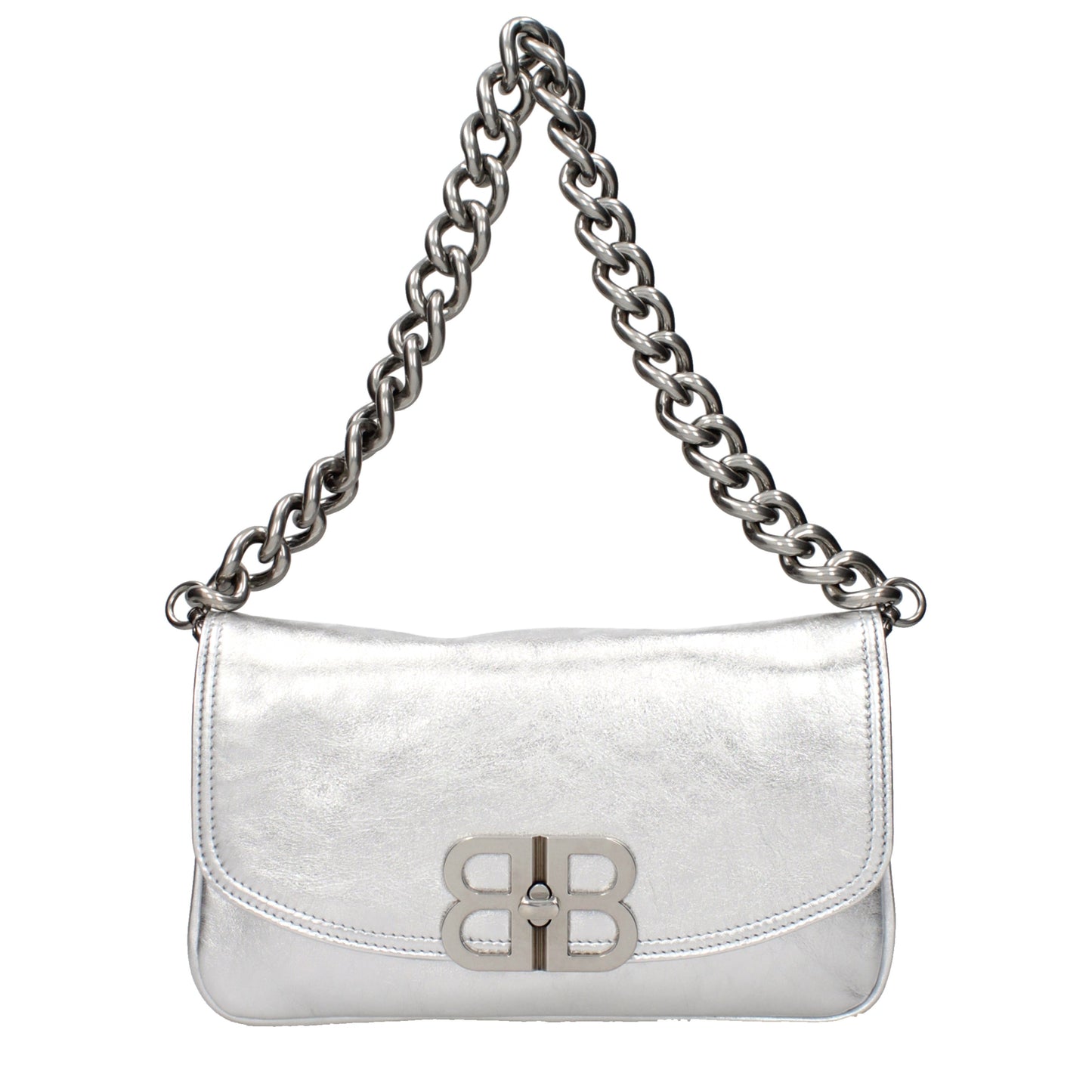 Balenciaga Handbags Women Leather Silver