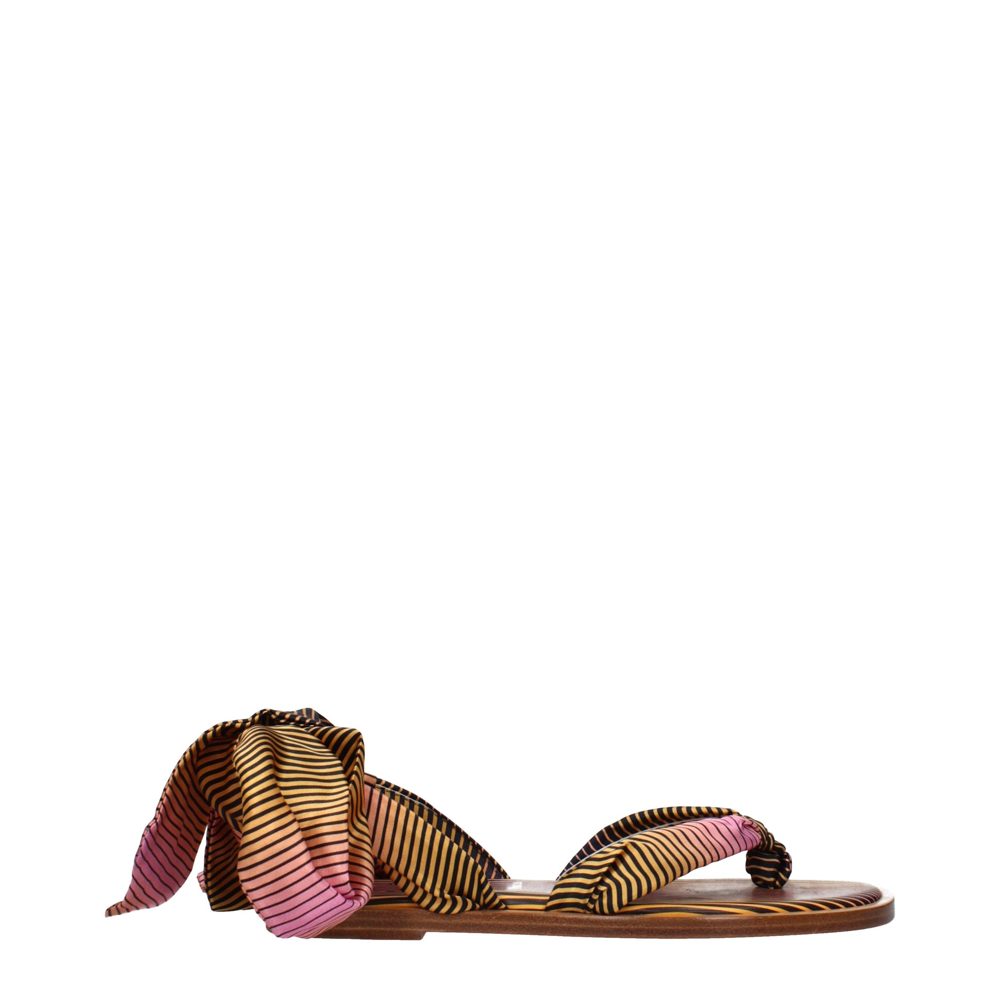 Louboutin Women's Flip Flops Fabric Multicolor