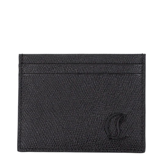 Louboutin Document Holders Men Leather Black