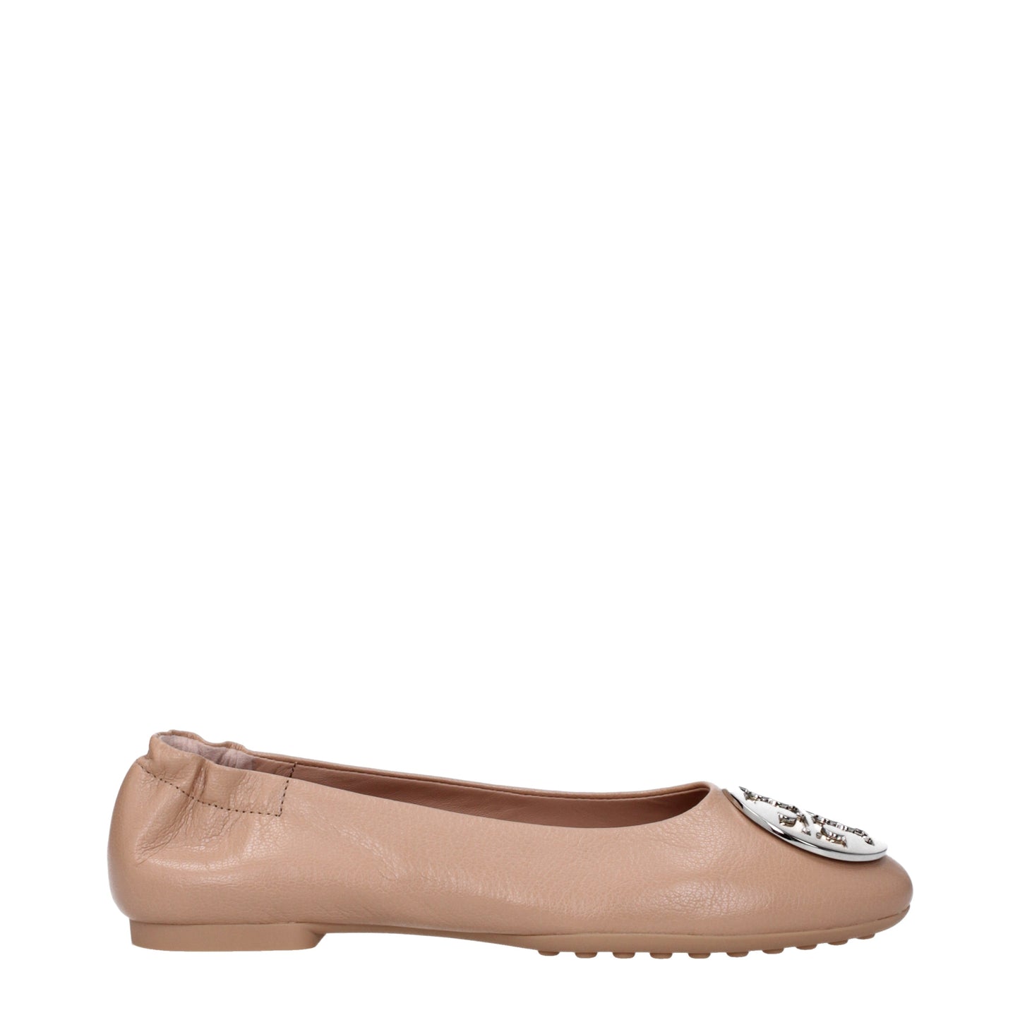 Tory Burch Women's Ballet Flats in Leather Brown/Light Sand