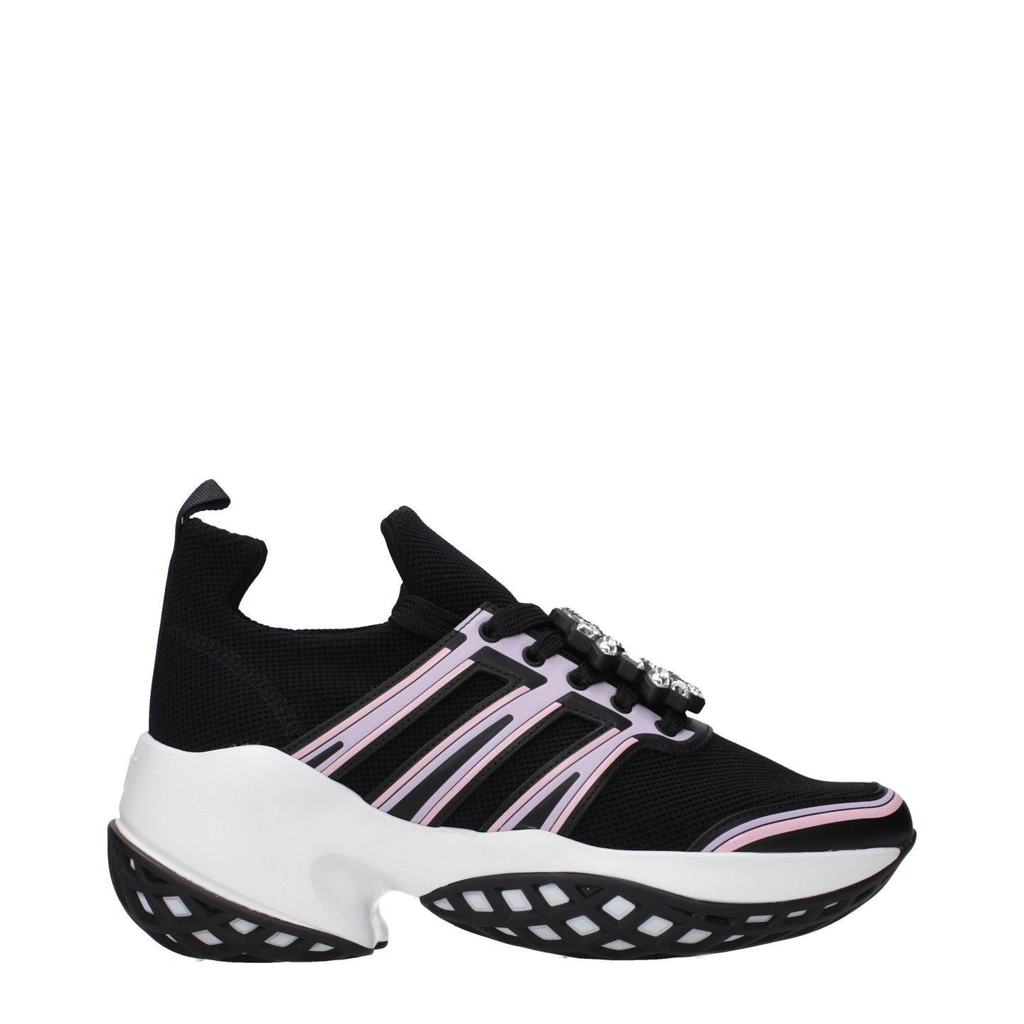 Roger Vivier Sneakers Women Fabric  Black/Lilac
