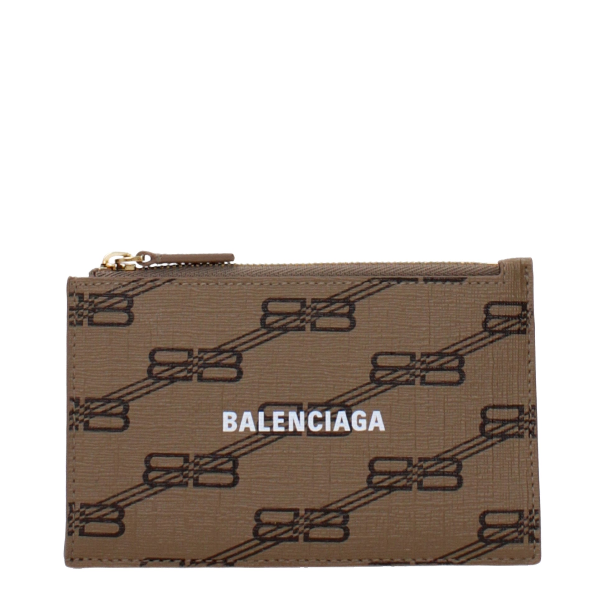 Balenciaga Coin Purses Men Leather Brown/Mud