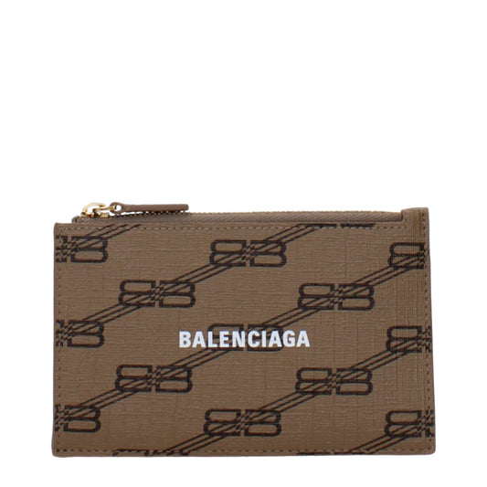 Balenciaga Coin Purses Men Leather Brown/Mud