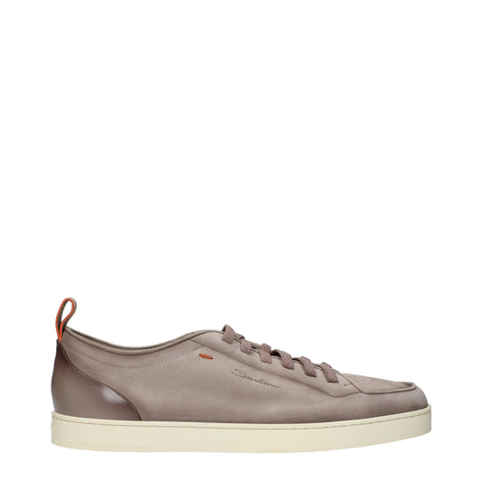 Santoni Sneakers Men Suede Beige