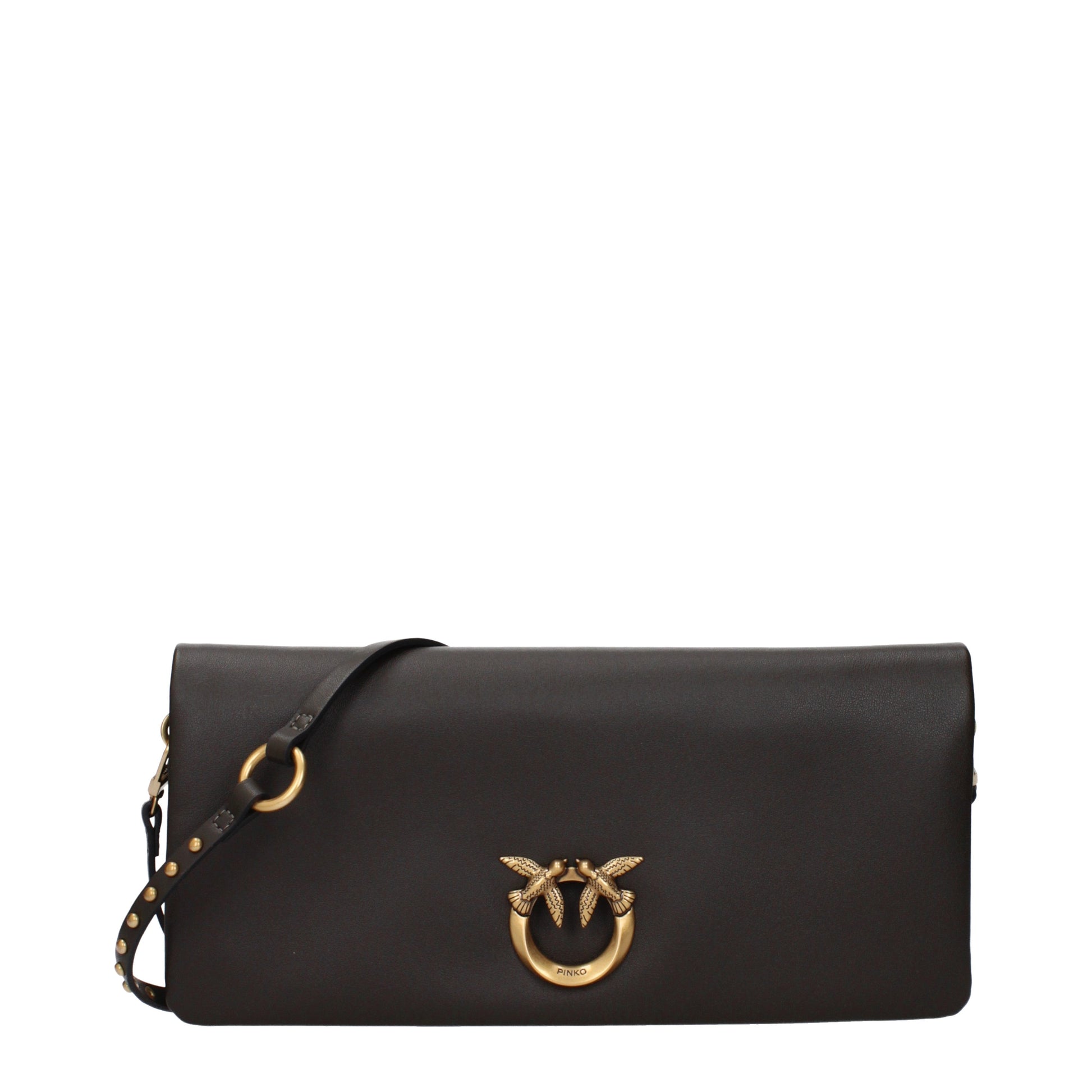 Pinko Clutches Women Leather Green/Mud