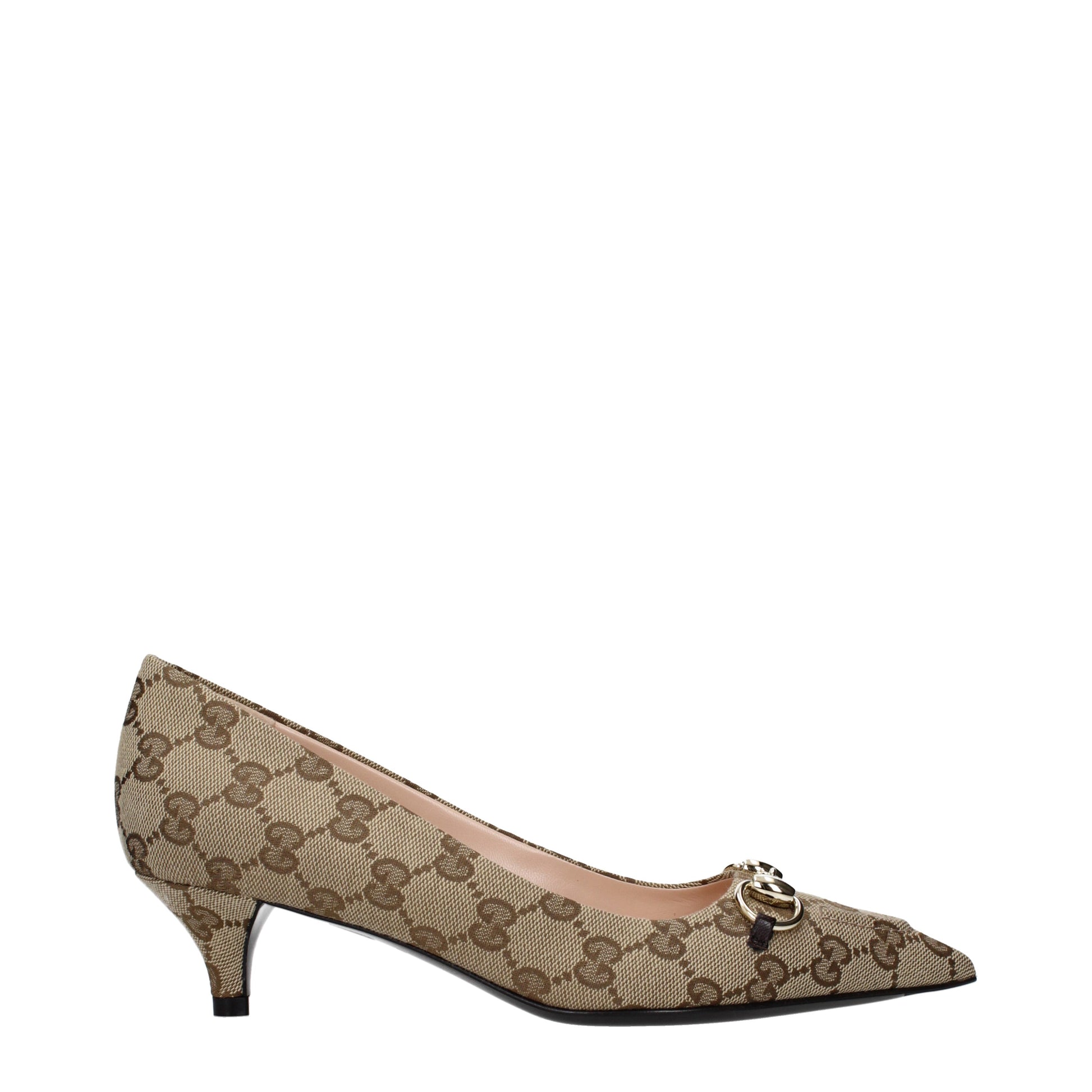 Gucci Pumps Women Fabric  Beige/Ebony