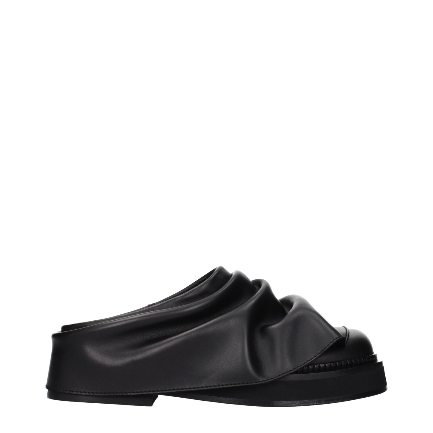 The Attico Slippers and Clogs Women Leather Black