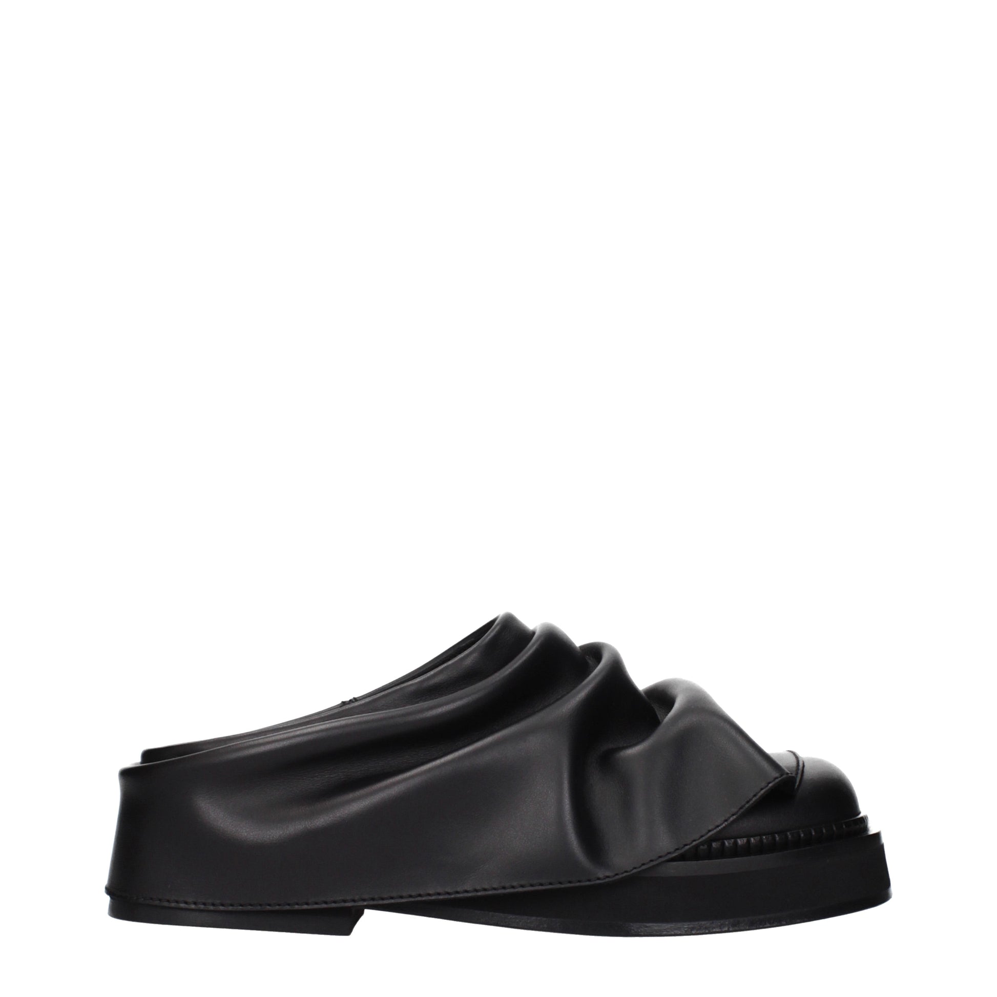 The Attico Slippers and Clogs Women Leather Black
