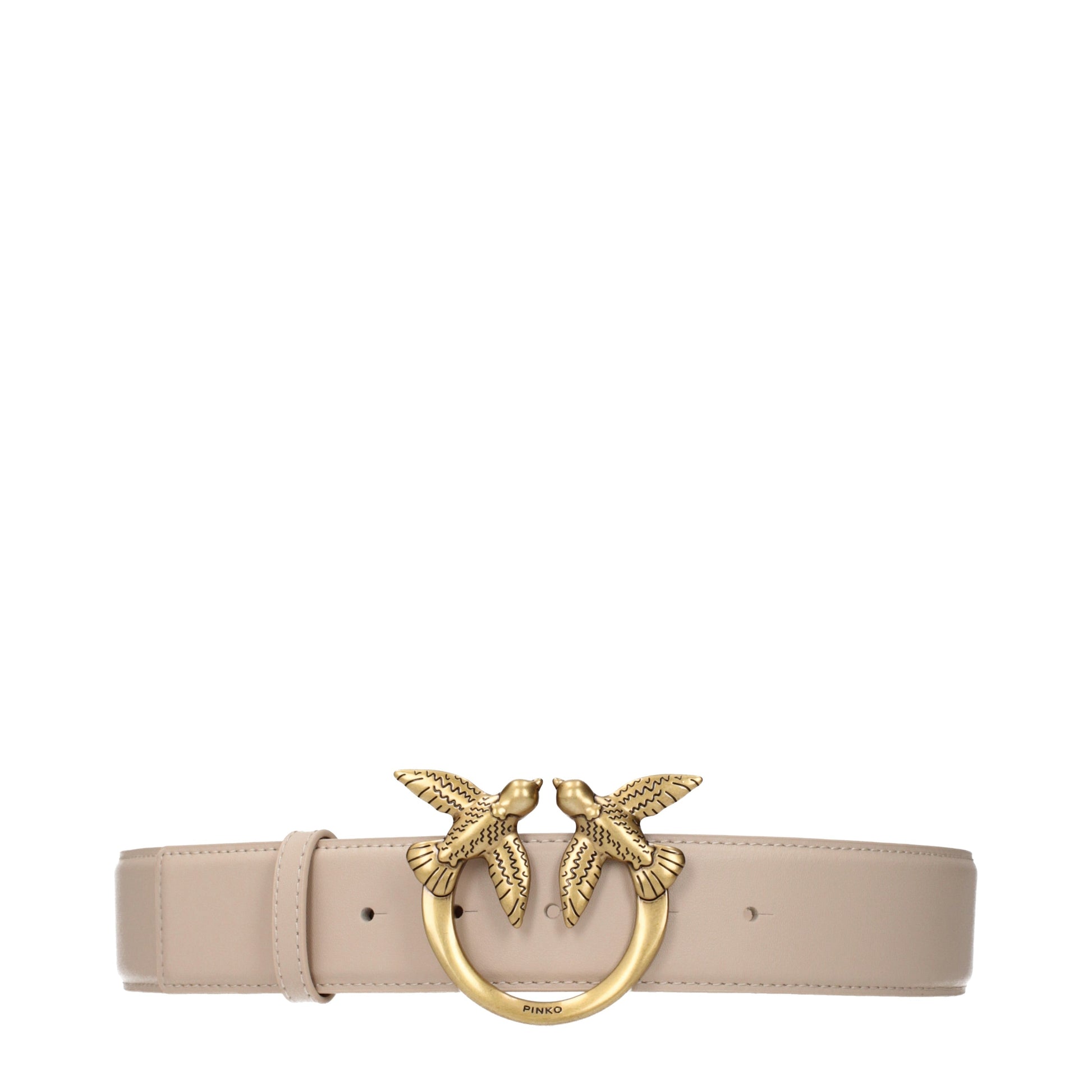 Pinko Belts Women Leather Beige