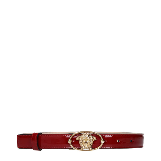 Versace Belts Women Patent Leather Red