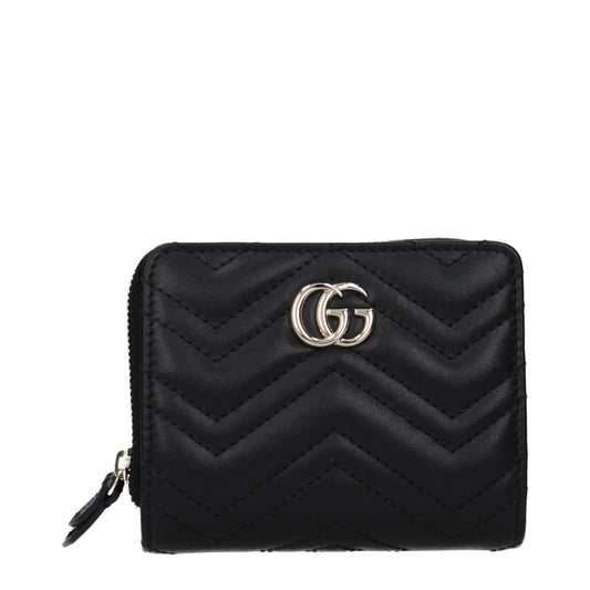 Gucci Wallets Women Leather Black