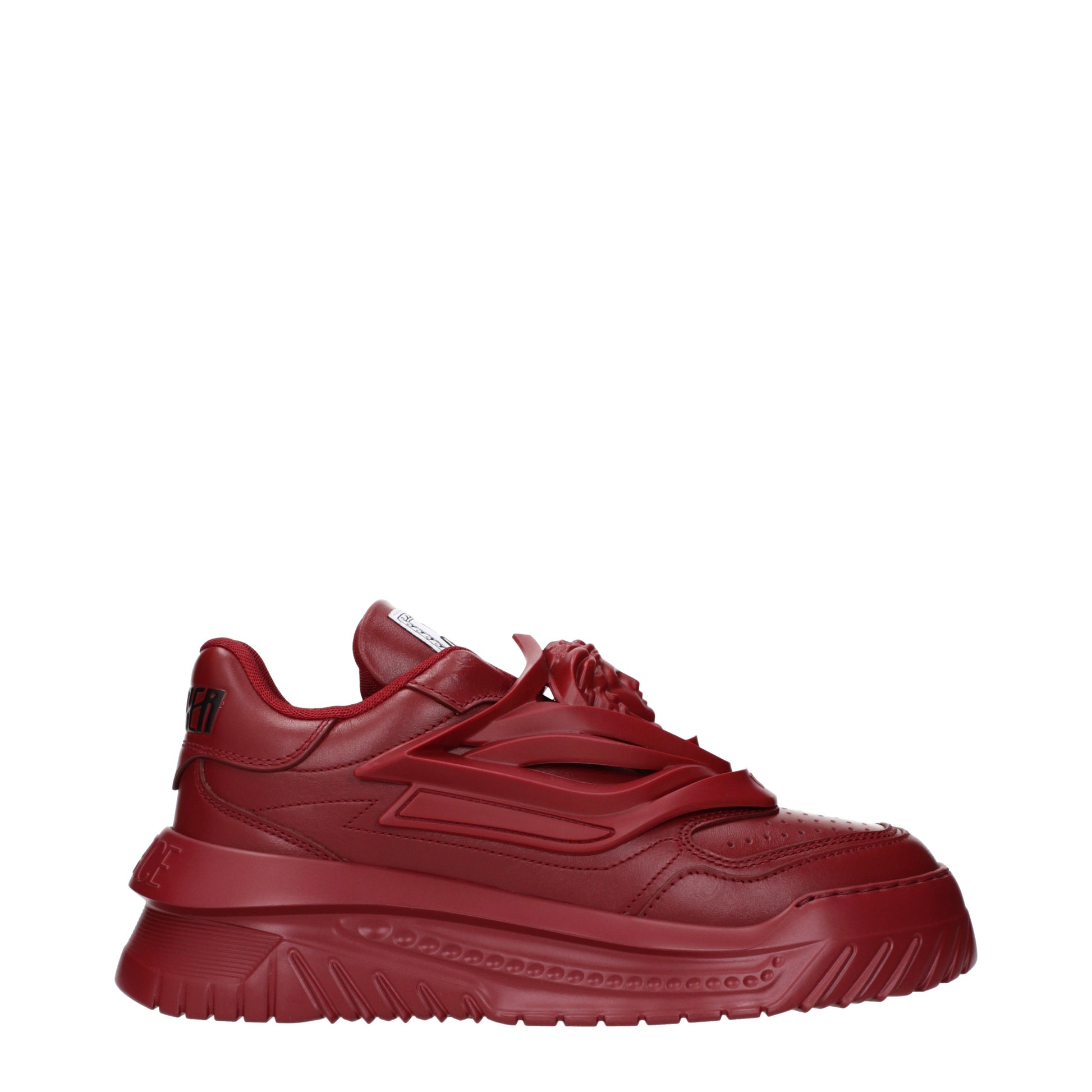 Versace Sneakers Men Leather Red/Bordeaux
