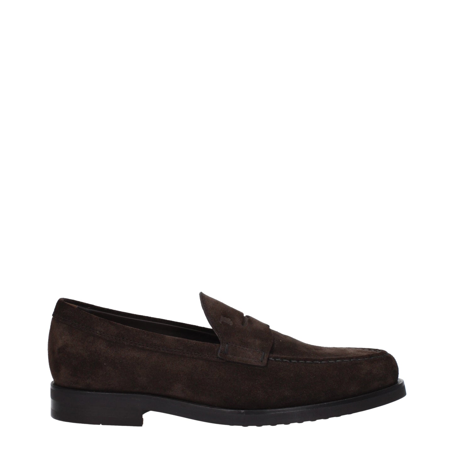 Tod's Men's Loafers in Suede Brown/Dark Brown