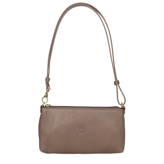 Il Bisonte Shoulder Bags Women Leather Gray/Turtledove