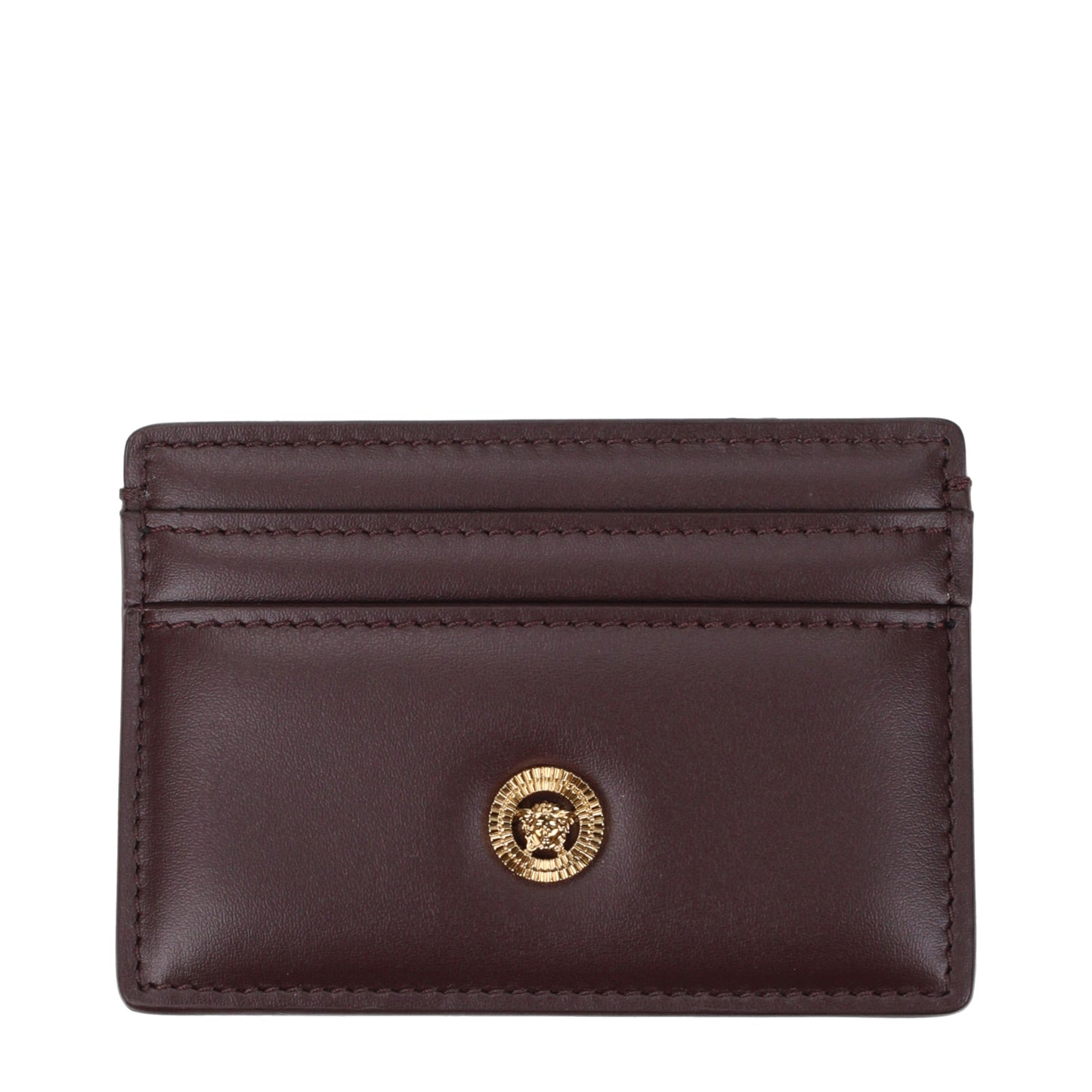 Versace Document Holders Men Leather Brown