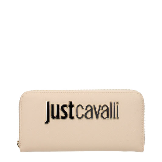 Just Cavalli Wallets Women Polyester Beige