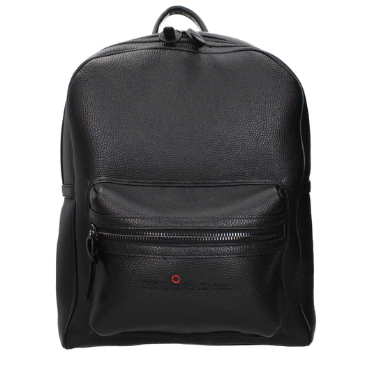 Kiton Backpacks and Bumbags Men Leather Black