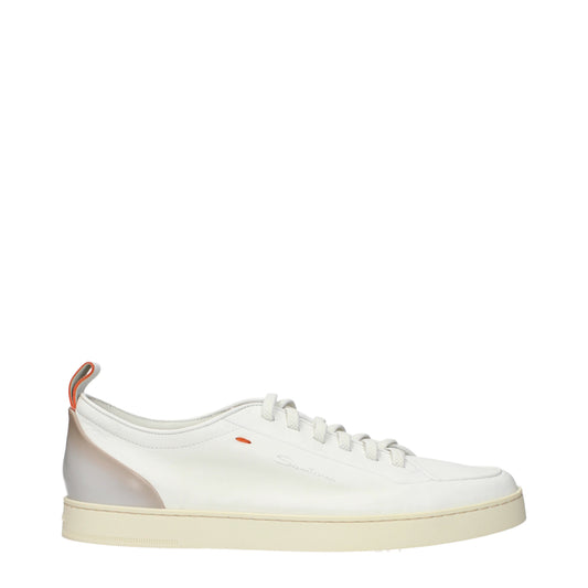 Santoni Sneakers Men Leather White