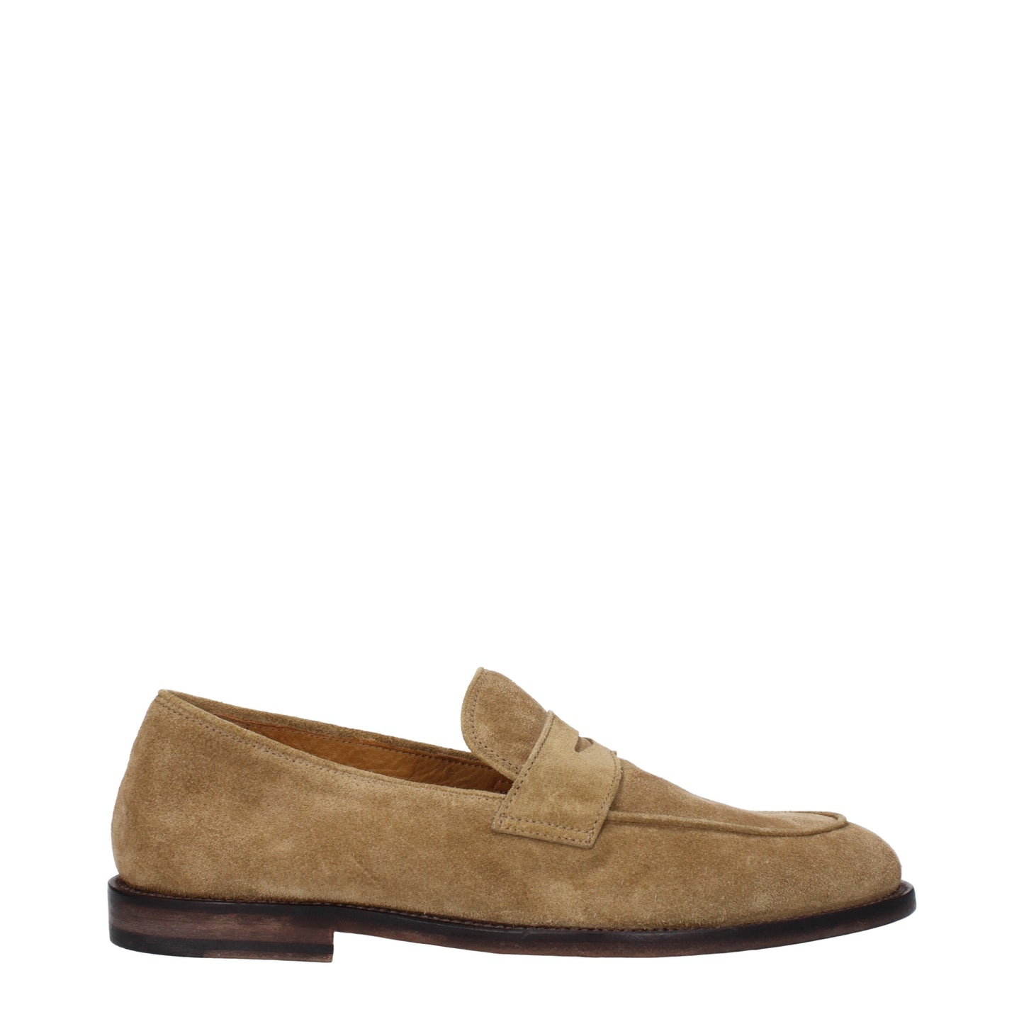 Officine Creative Men's Loafers in Suede Brown/Moose