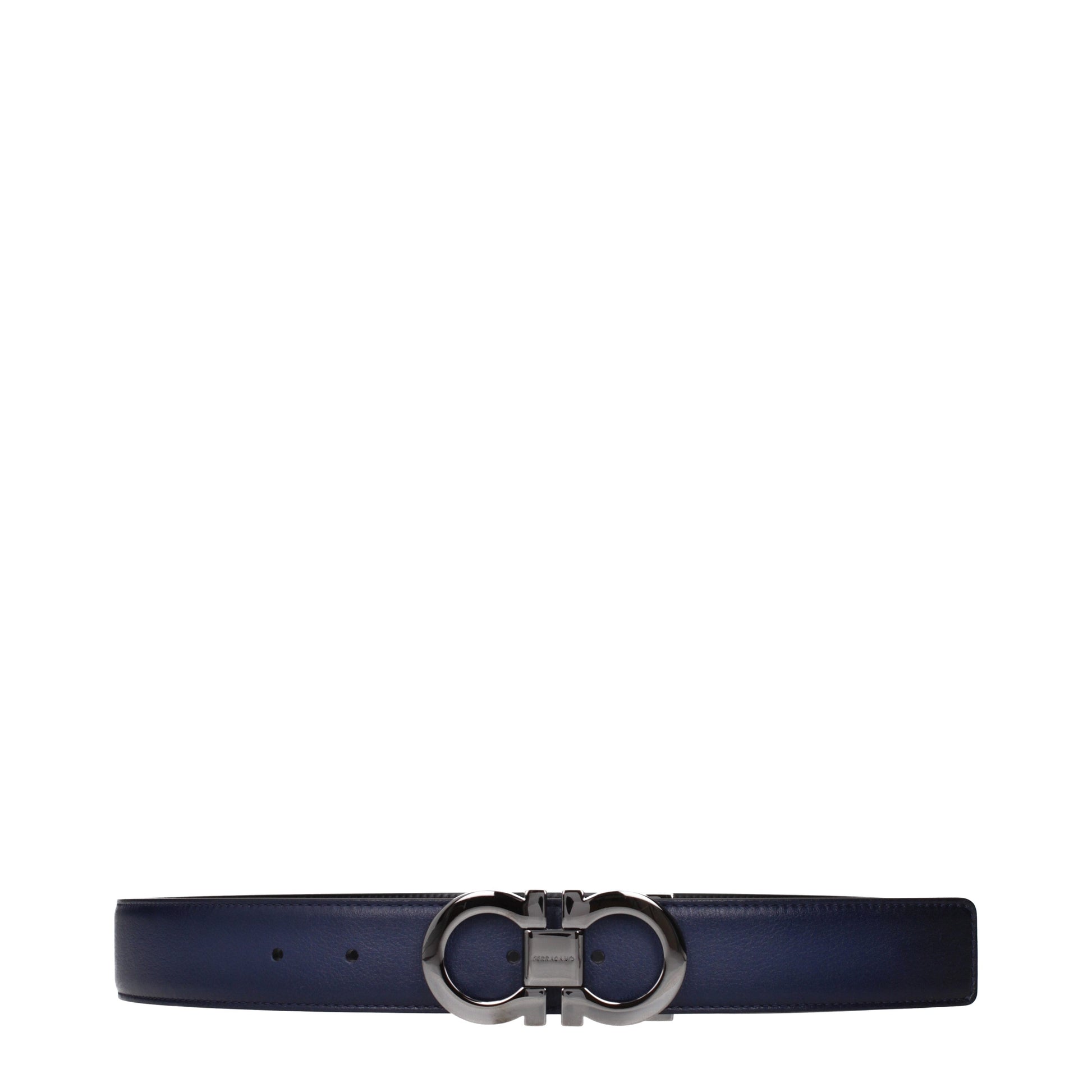 Salvatore Ferragamo Belts Men Leather Blue/Black