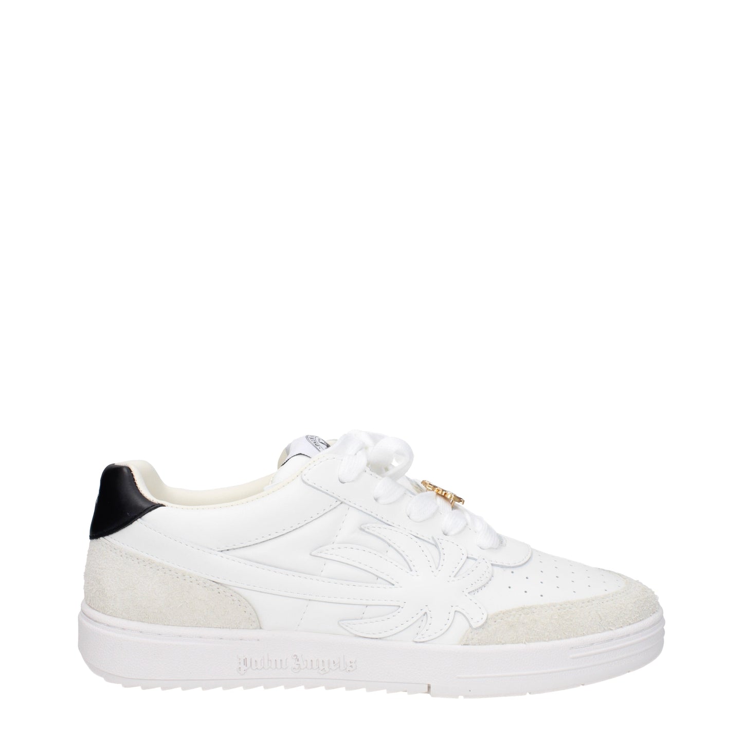 Palm Angels Men's Sneakers in Leather White/White