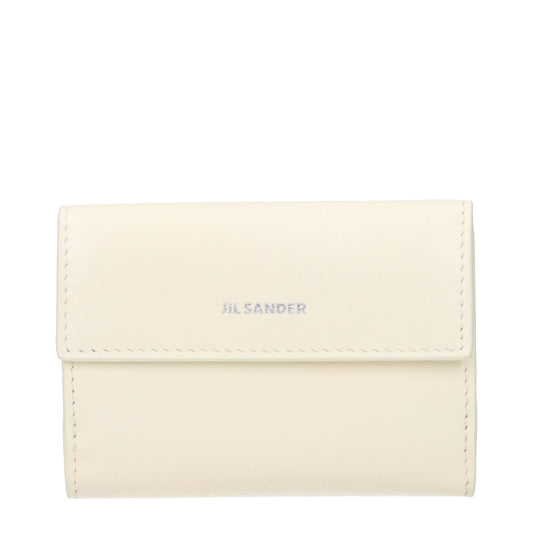 Jil Sander Wallets Women Leather White/Milk
