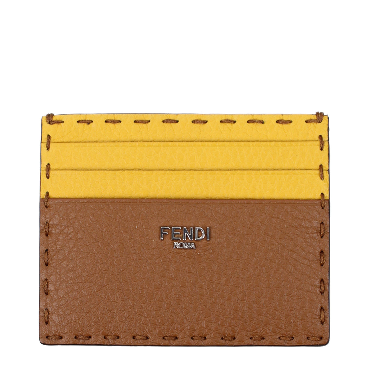 Fendi Document Holders Men Leather Brown/Sun
