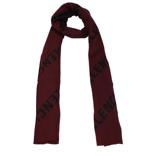 Balenciaga Scarves Women Wool Red/Black