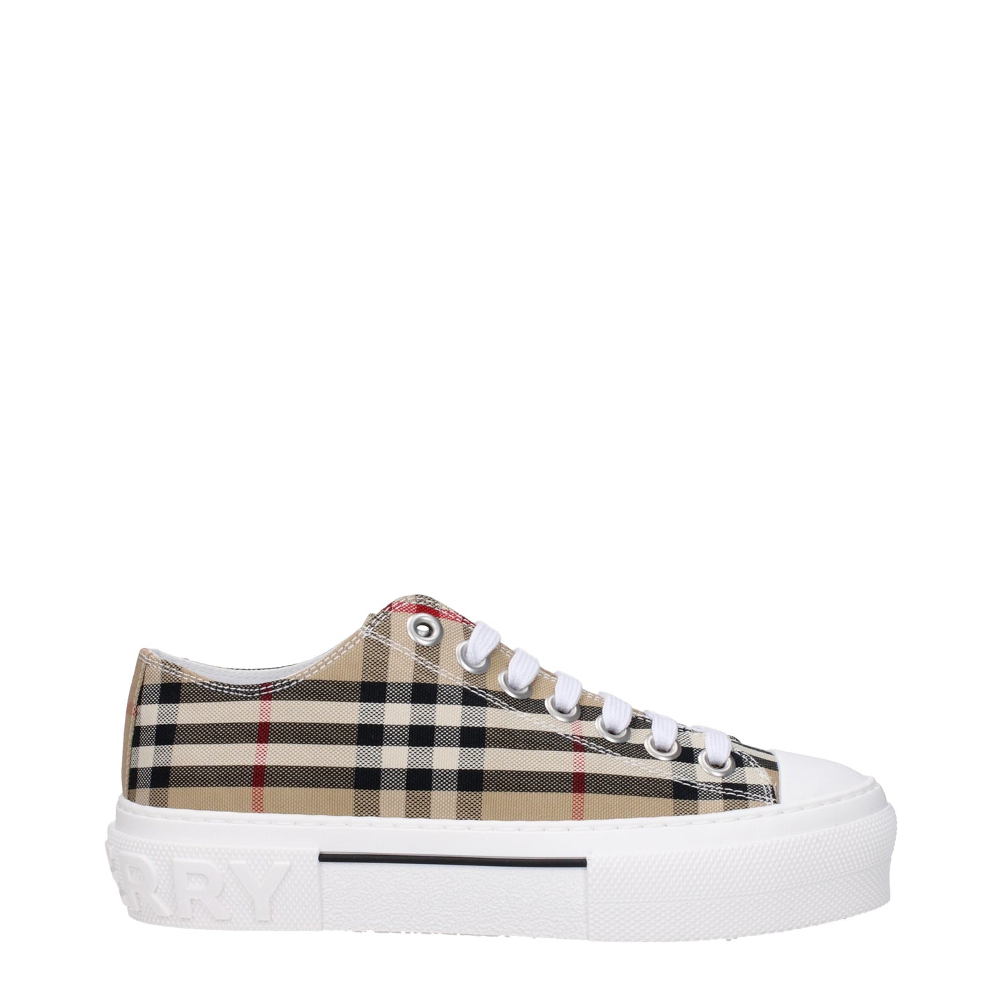 Burberry Women's Sneakers in Fabric  Beige