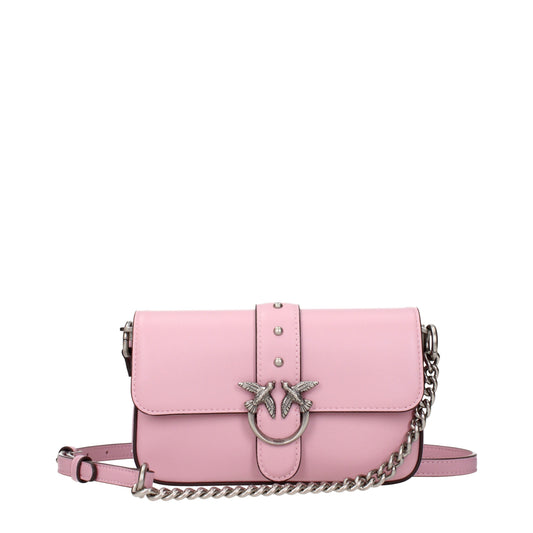 Pinko Crossbody Bags Women Leather Pink