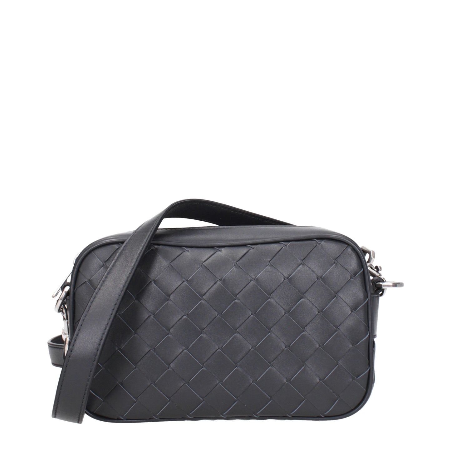 Bottega Veneta Crossbody Bags Men Leather Gray/Slate