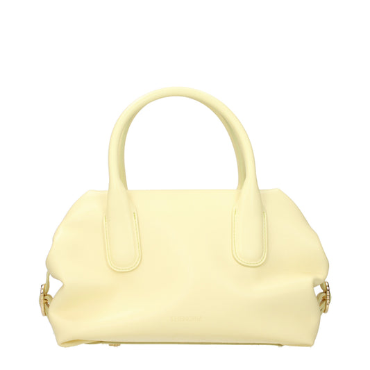 Themoirè Handbags Women Eco Leather Yellow/Pastel Yellow