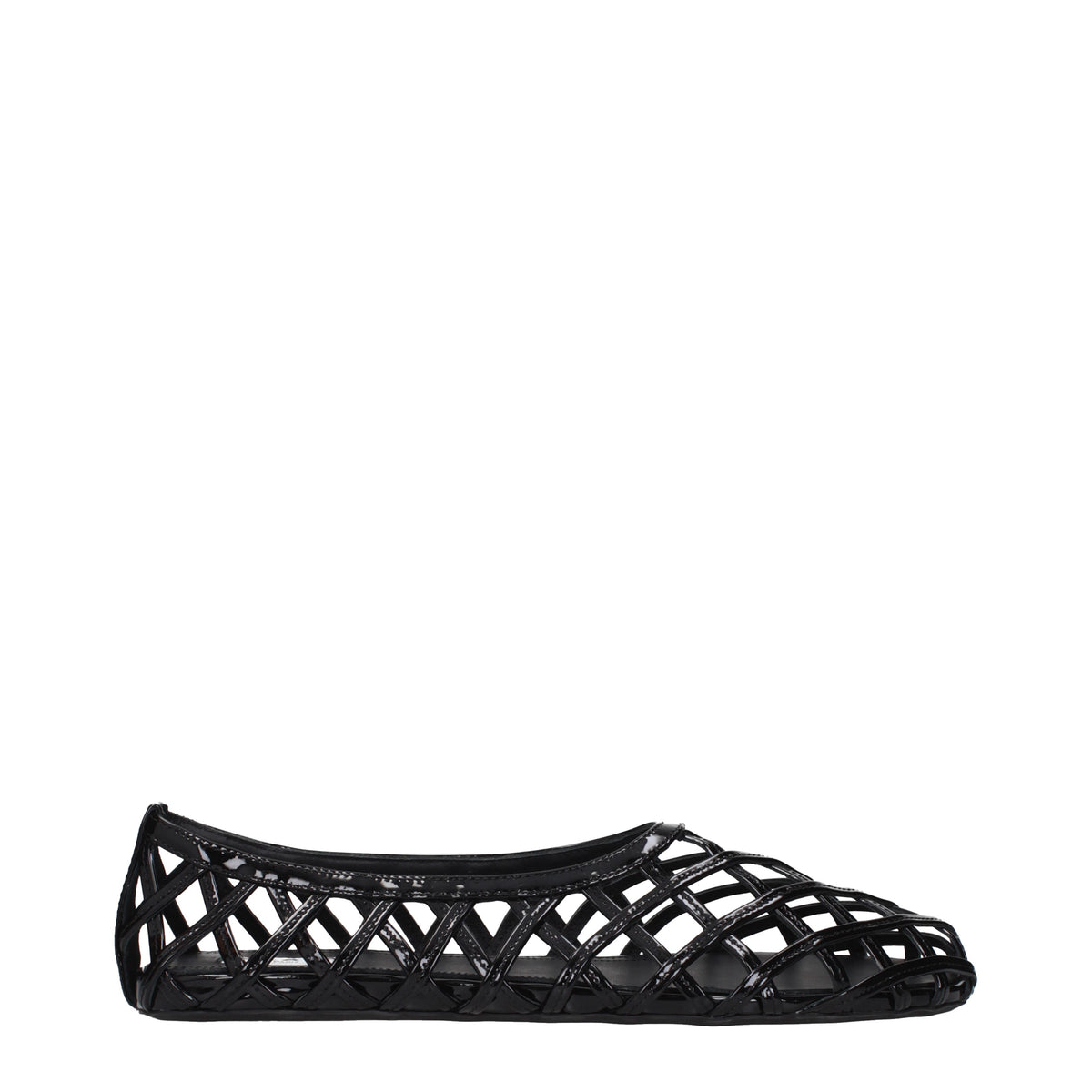 Alaia Ballet Flats Women Patent Leather Black