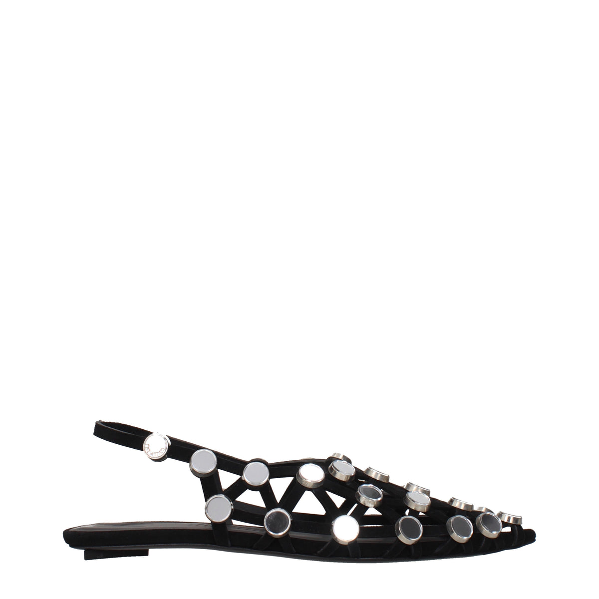 The Attico Ballet Flats Women Suede Black