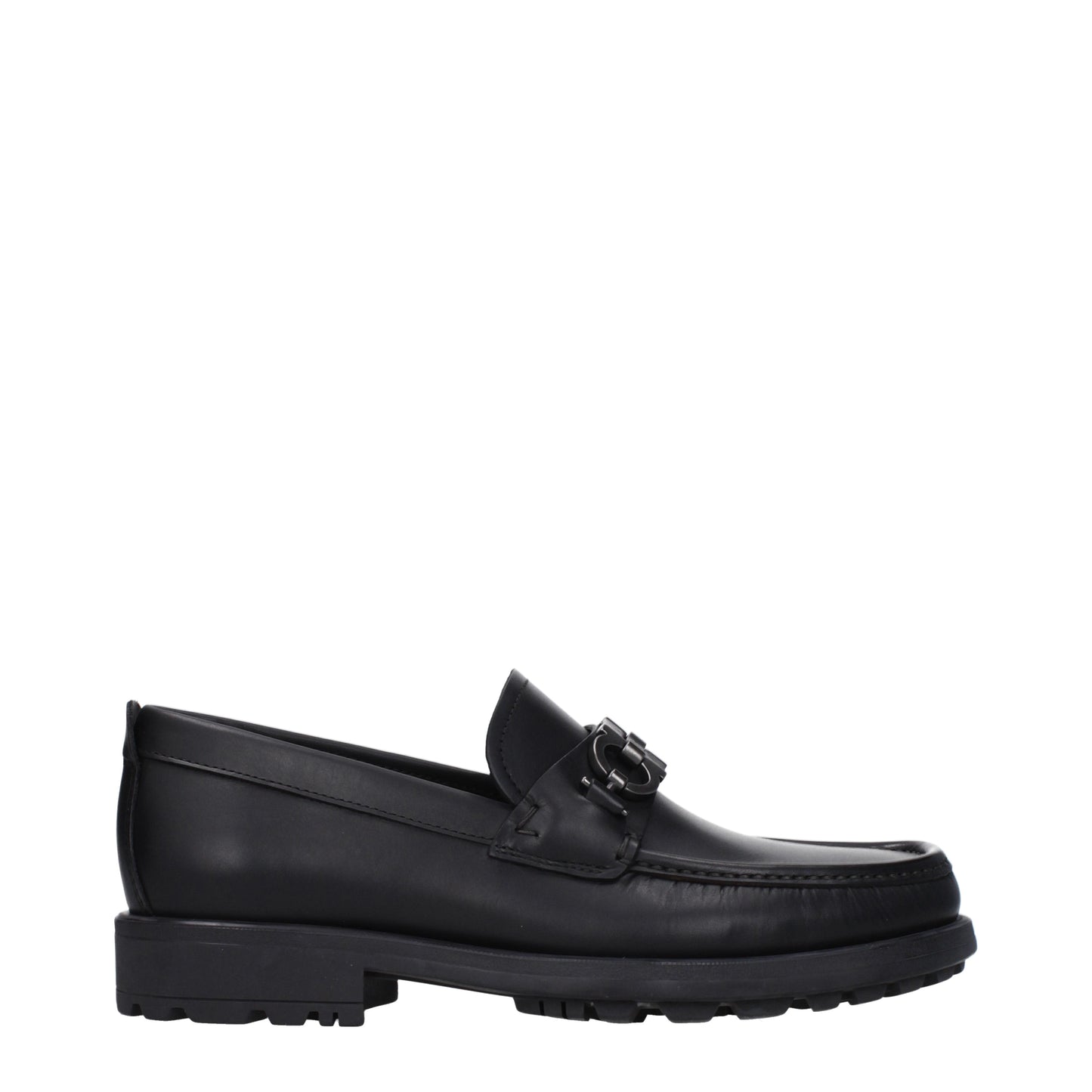 Salvatore Ferragamo Men's Loafers in Leather Black