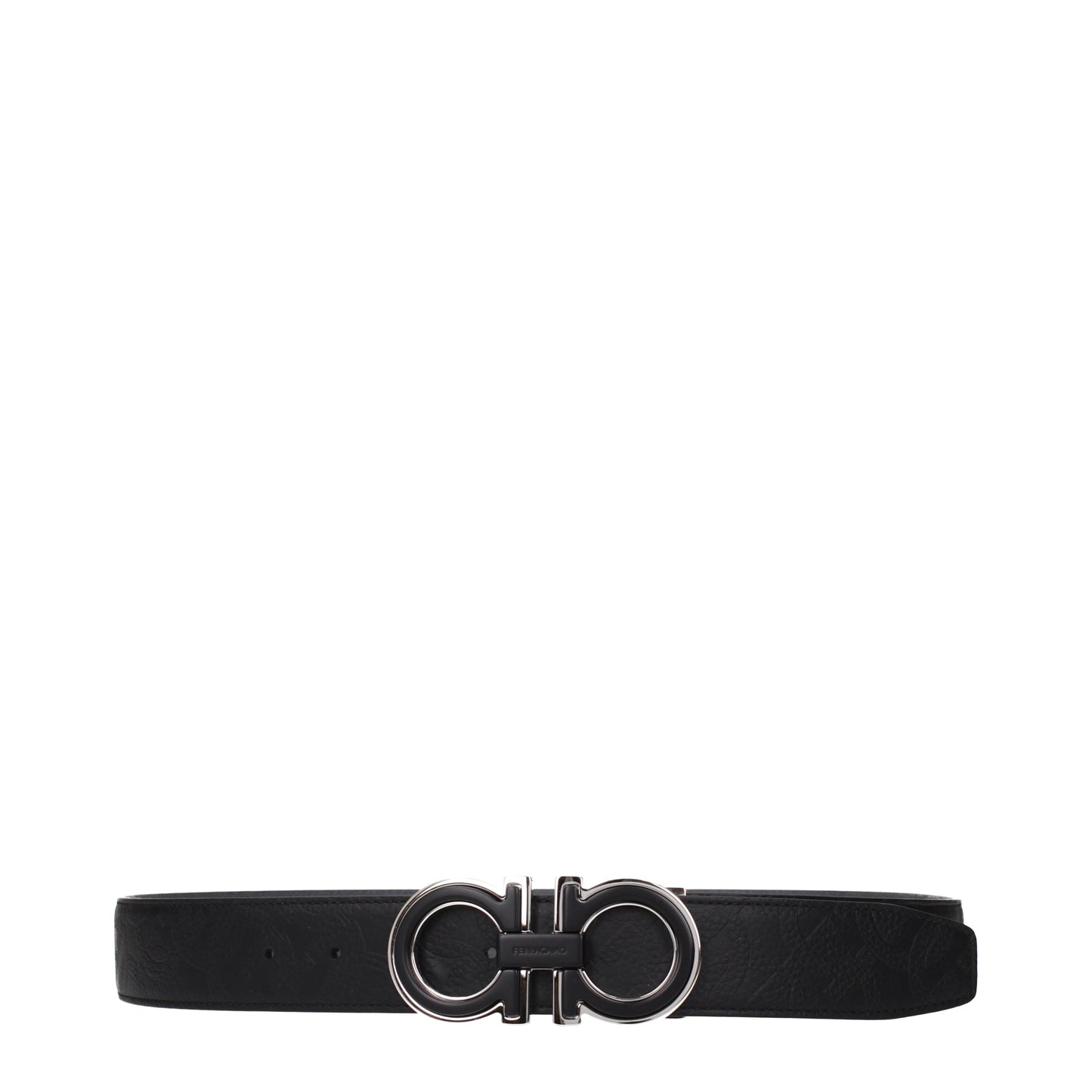 Salvatore Ferragamo Belts Men Leather Black/Grey