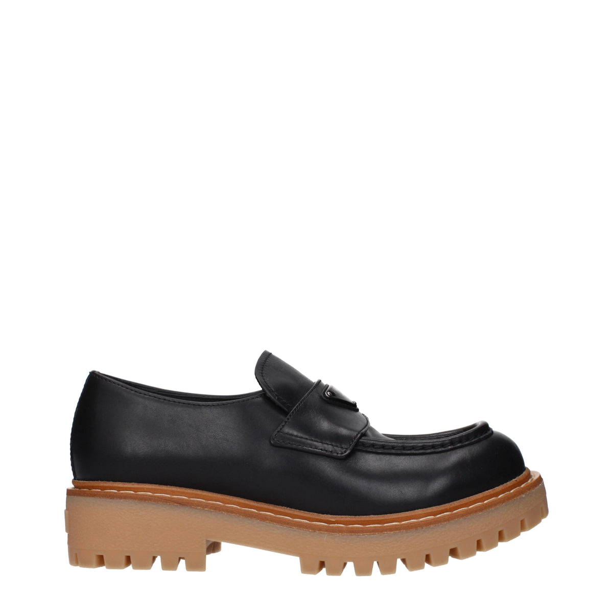 Prada Loafers Men Leather Black