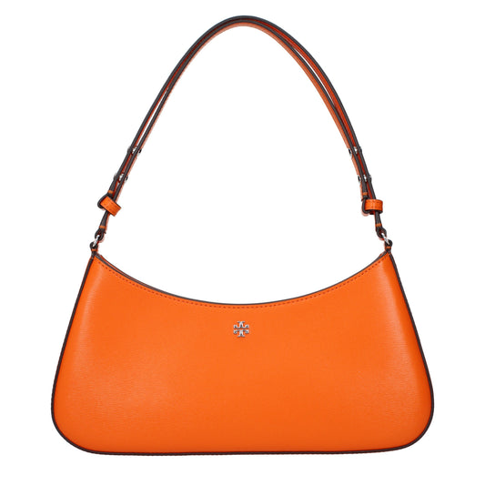 Tory Burch Shoulder Bags Women Leather Orange/Mandarin